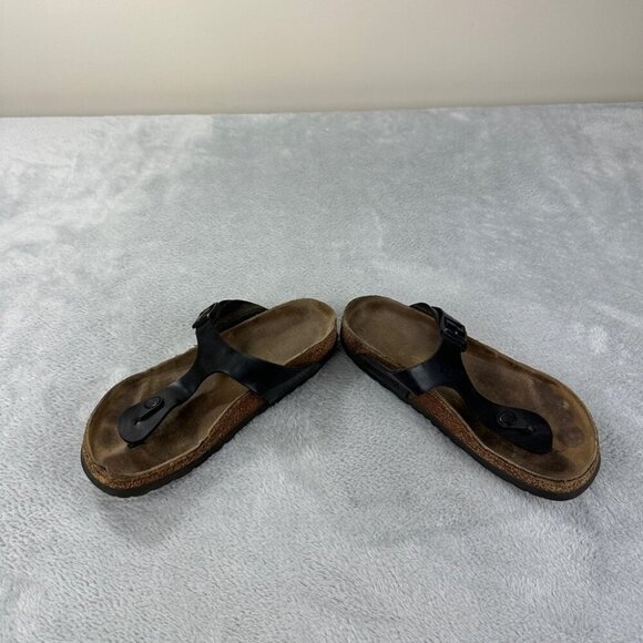 Birkenstock Gizeh Black Leather Thong Sandals Women’s Size 40 EU - Picture 6 of 12